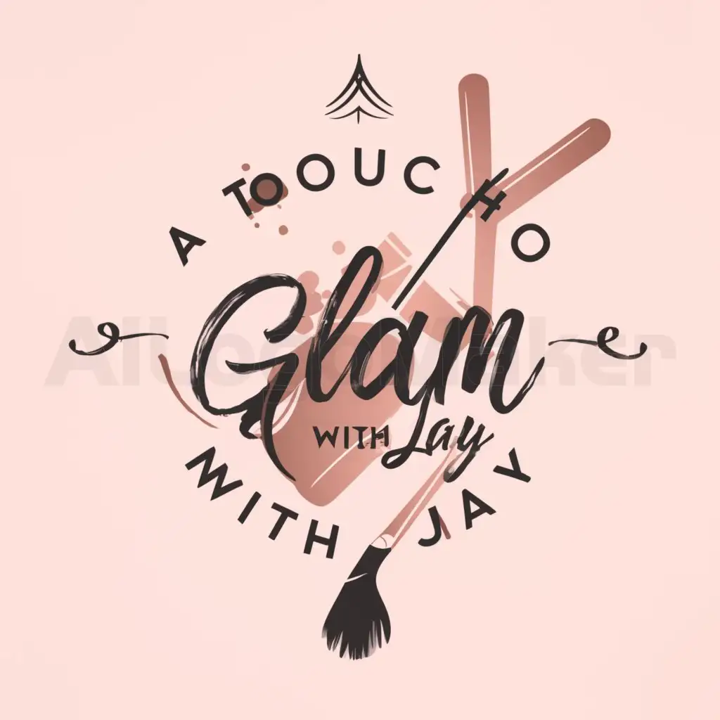 LOGO-Design-For-A-Touch-Of-Glam-With-Jay-Elegant-Makeup-Theme-with-Clear-Background