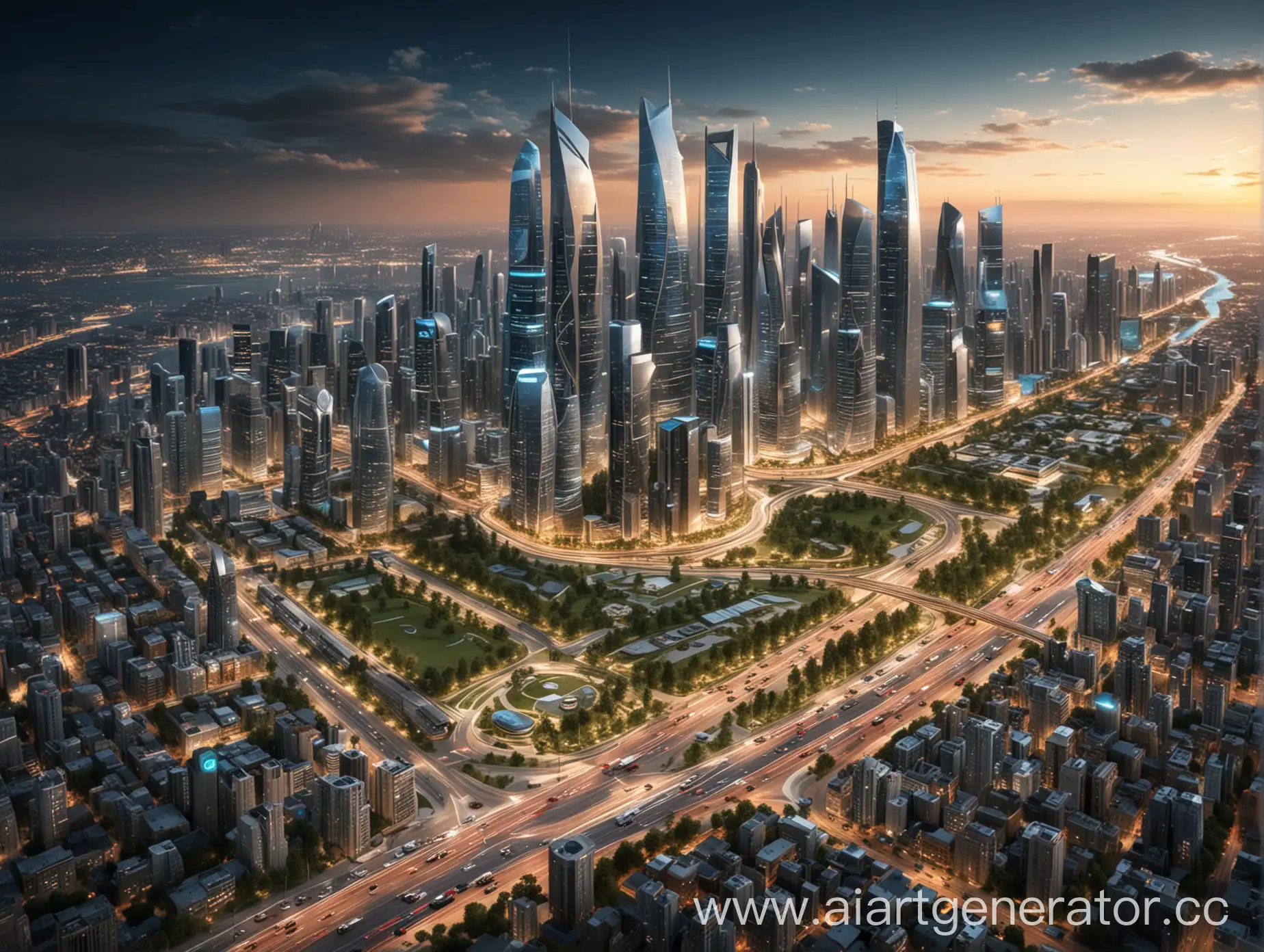 Futuristic-Smart-City-Concept-with-Advanced-Technology-and-Green-Spaces
