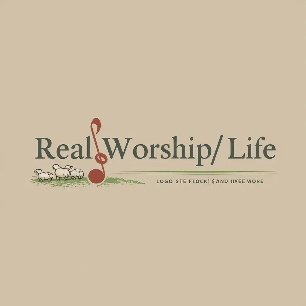 LOGO-Design-For-Real-WorshipLife-Song-Music-and-Pastoral-Theme