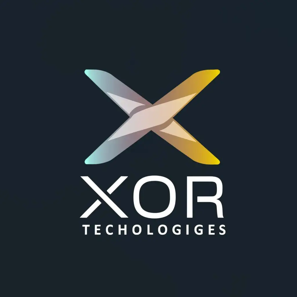 a logo design,with the text "Xor Technologies", main symbol:Letter X, Software Engineering,complex,be used in Technology industry,clear background