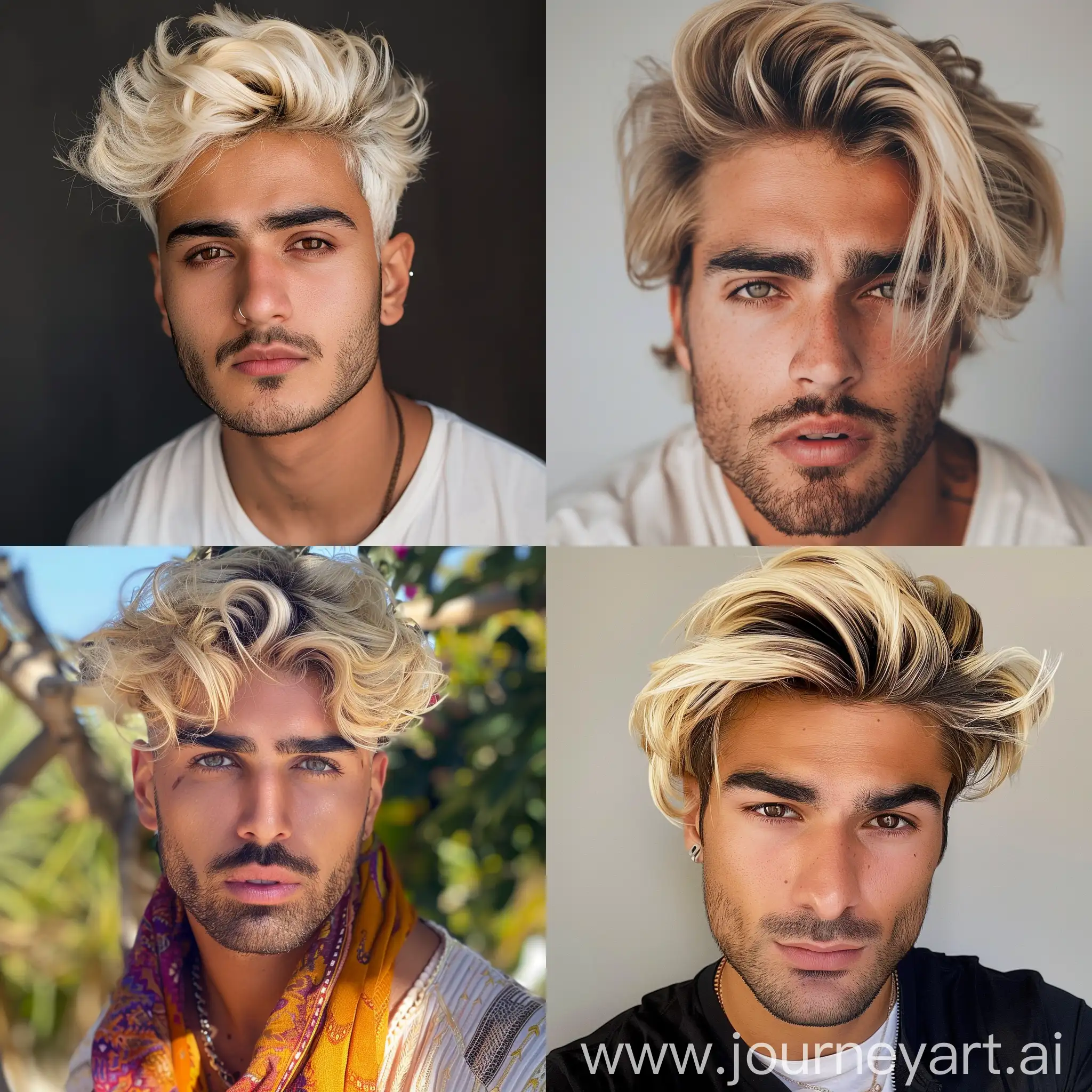 Persian man with blonde hair