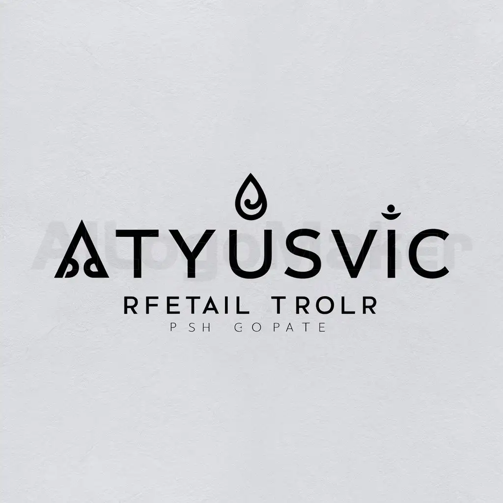 LOGO-Design-For-ATYUSVIC-Minimalistic-Water-Drop-Symbol-for-the-Retail-Industry