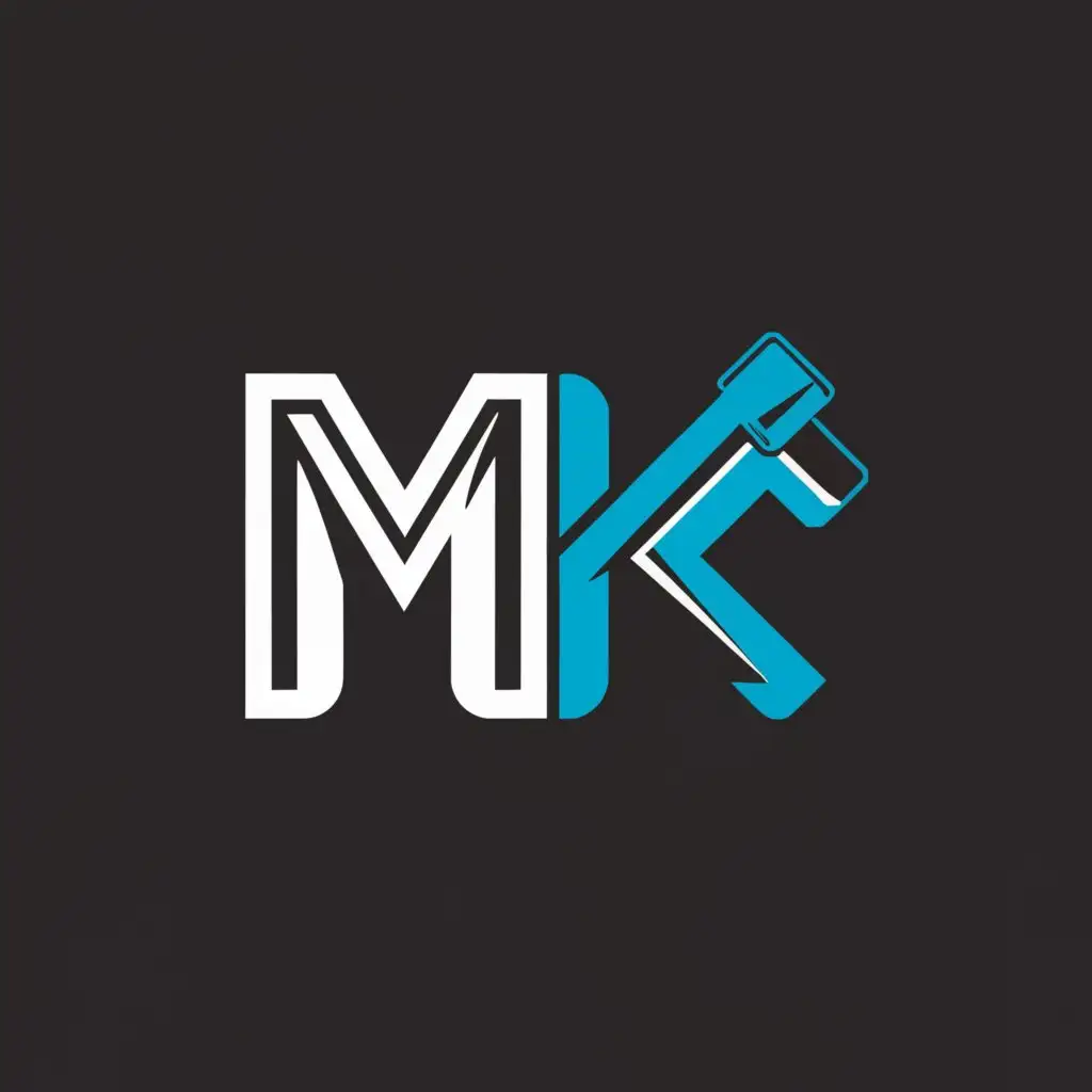 LOGO-Design-For-MKP-Construction-Bold-Lettering-with-Sturdy-Symbols-for-the-Construction-Industry