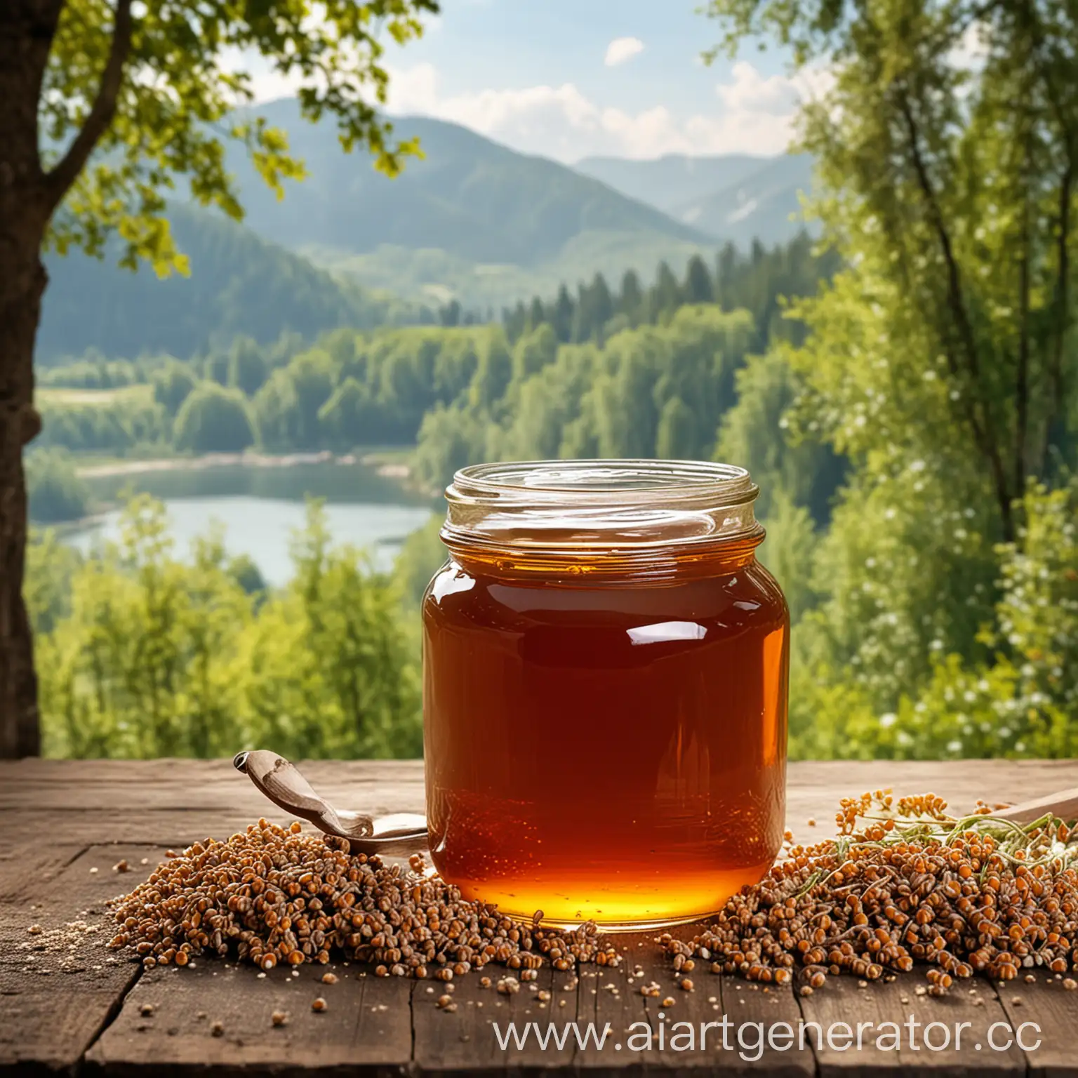 Buckwheat-Honey-in-Nature-Sweetness-Captured-in-a-Jar