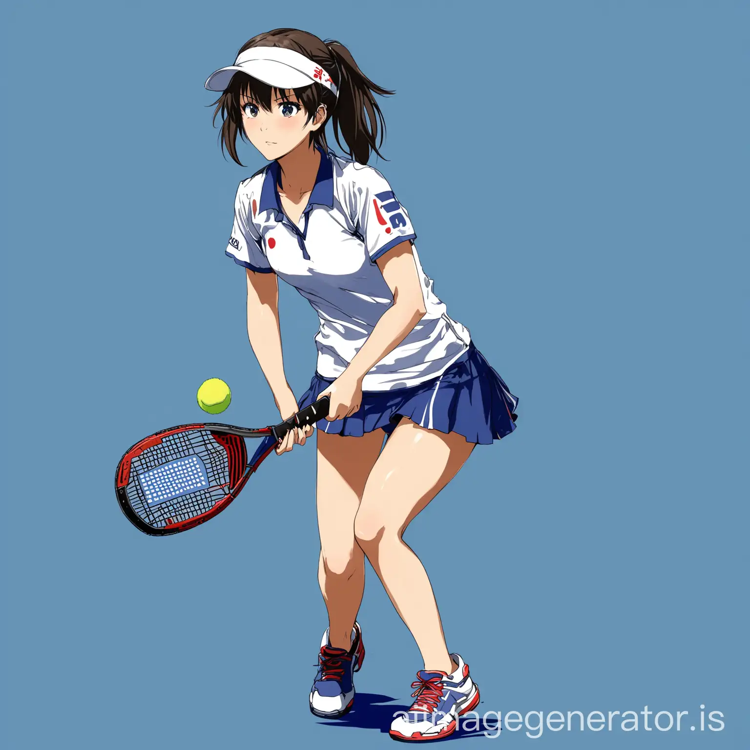 Female anime japan Padel Player NO background
