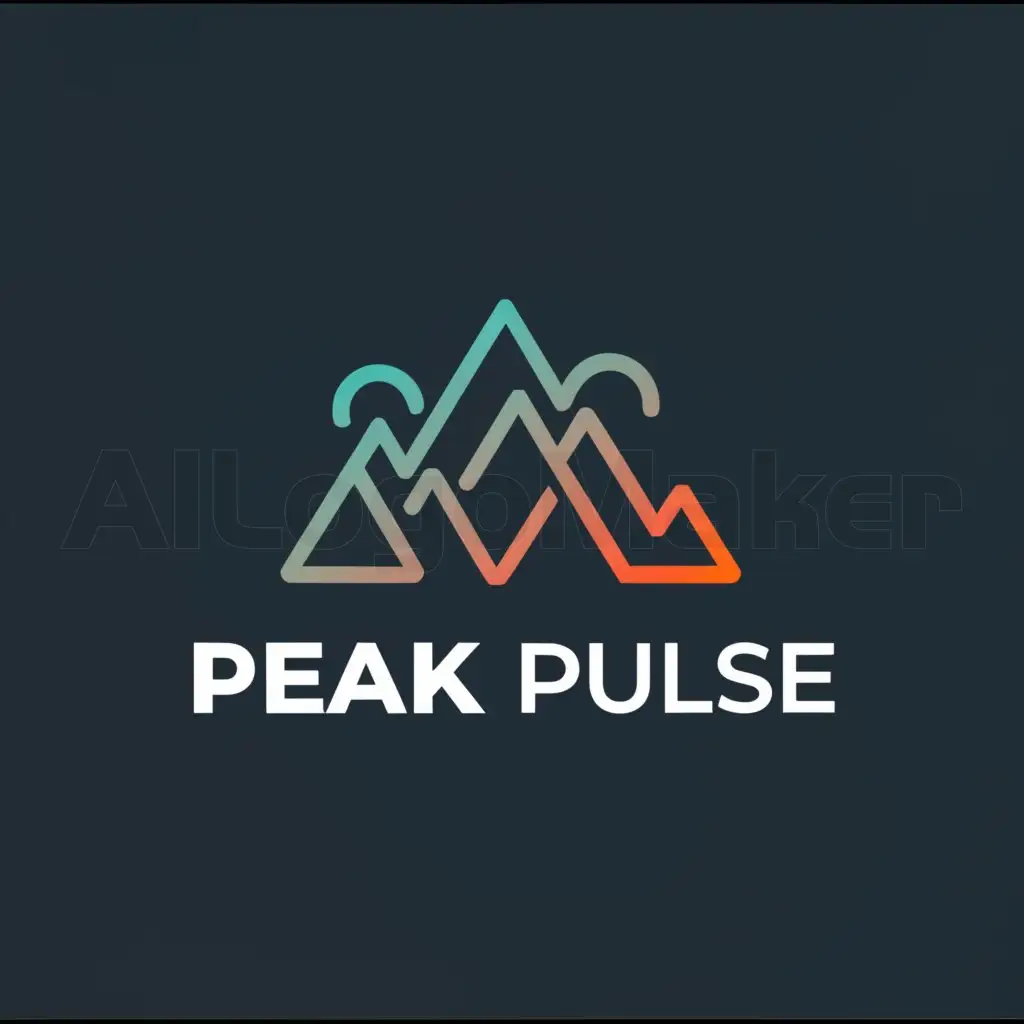 a logo design,with the text "Peak Pulse", main symbol:Mountain, elevation,complex,be used in Internet industry,clear background