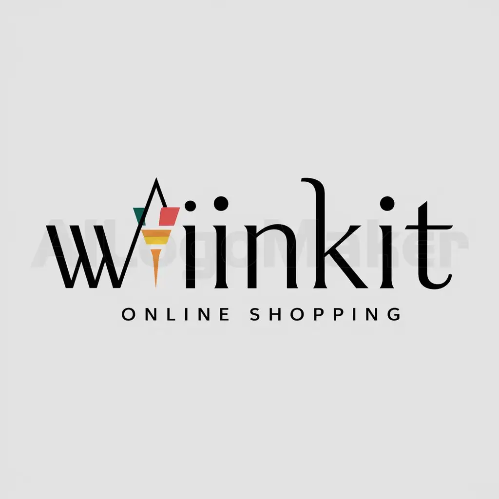 a logo design,with the text "Wiinkit", main symbol:Online shopping,Minimalistic,be used in Retail industry,clear background