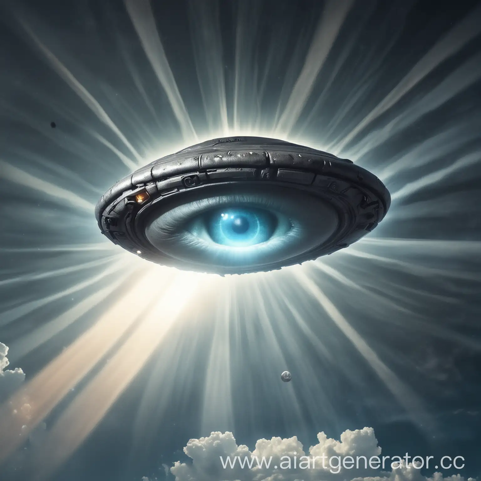 UFO-Sucking-in-Large-Flying-Eye-with-Beam
