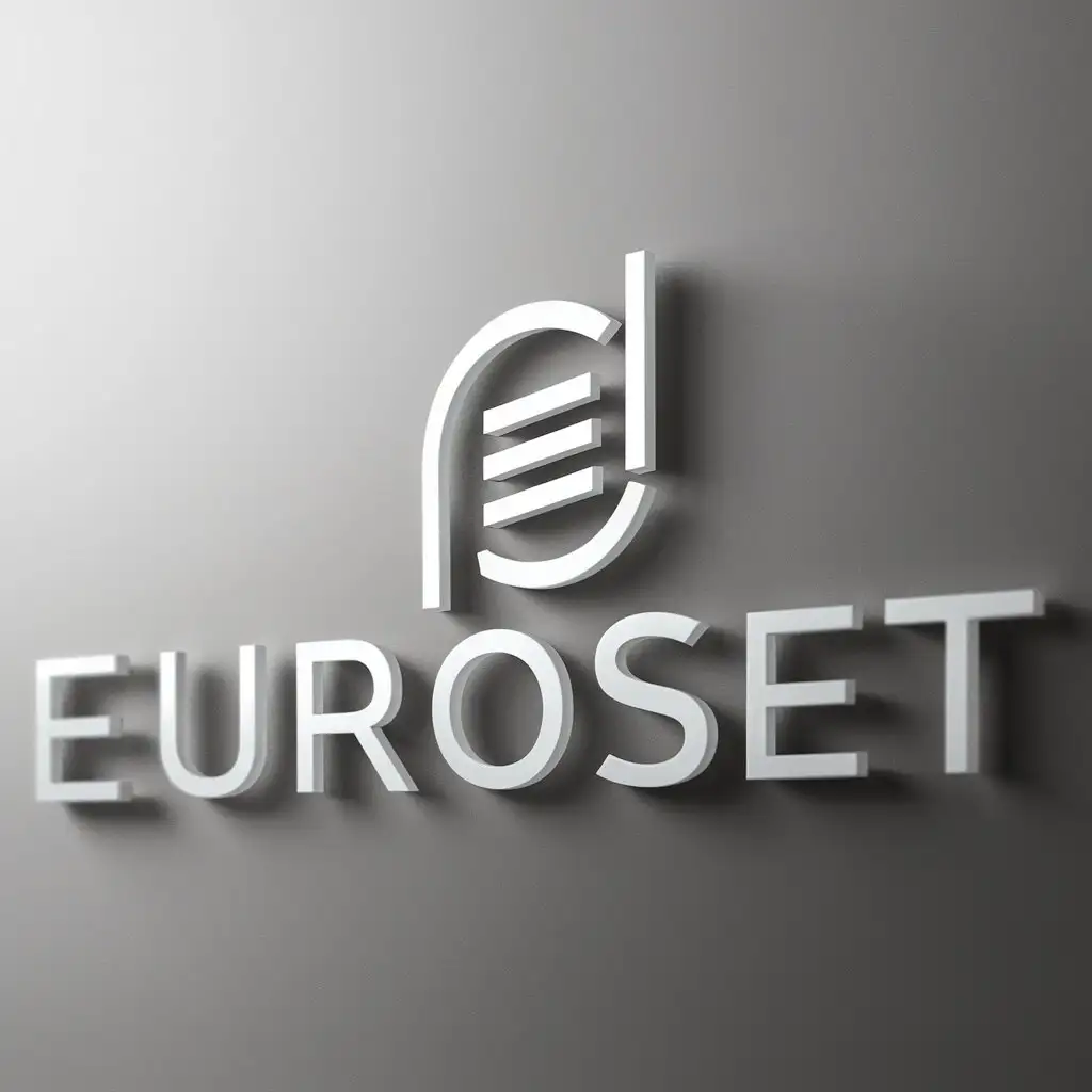 a logo design,with the text "Euroset", main symbol:salon of mobile communication,Moderate,clear background