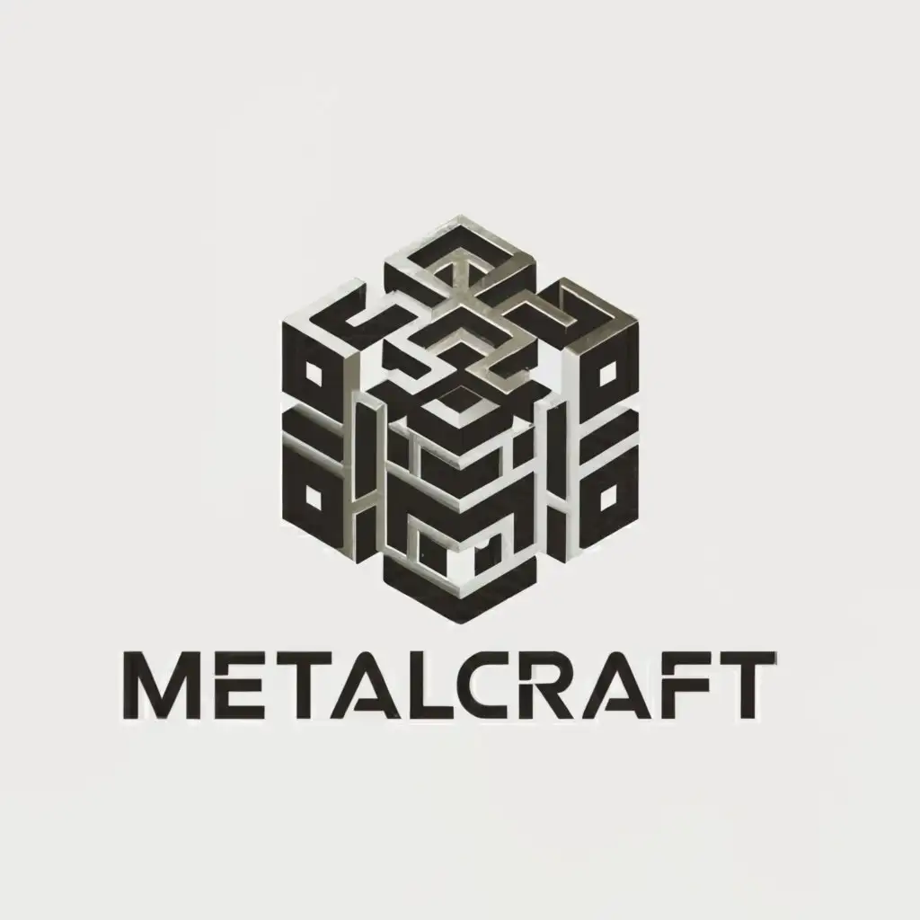 LOGO-Design-For-Metal-Craft-3D-Text-with-a-Clear-Background