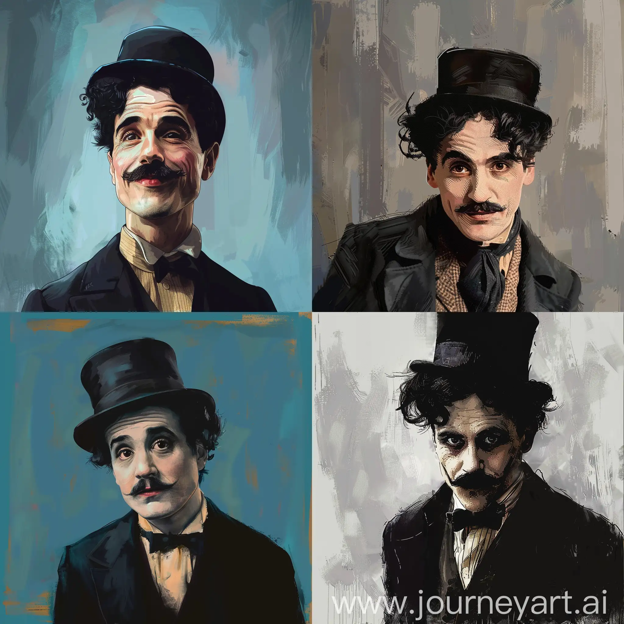 Чарли Чаплин в современном стиле