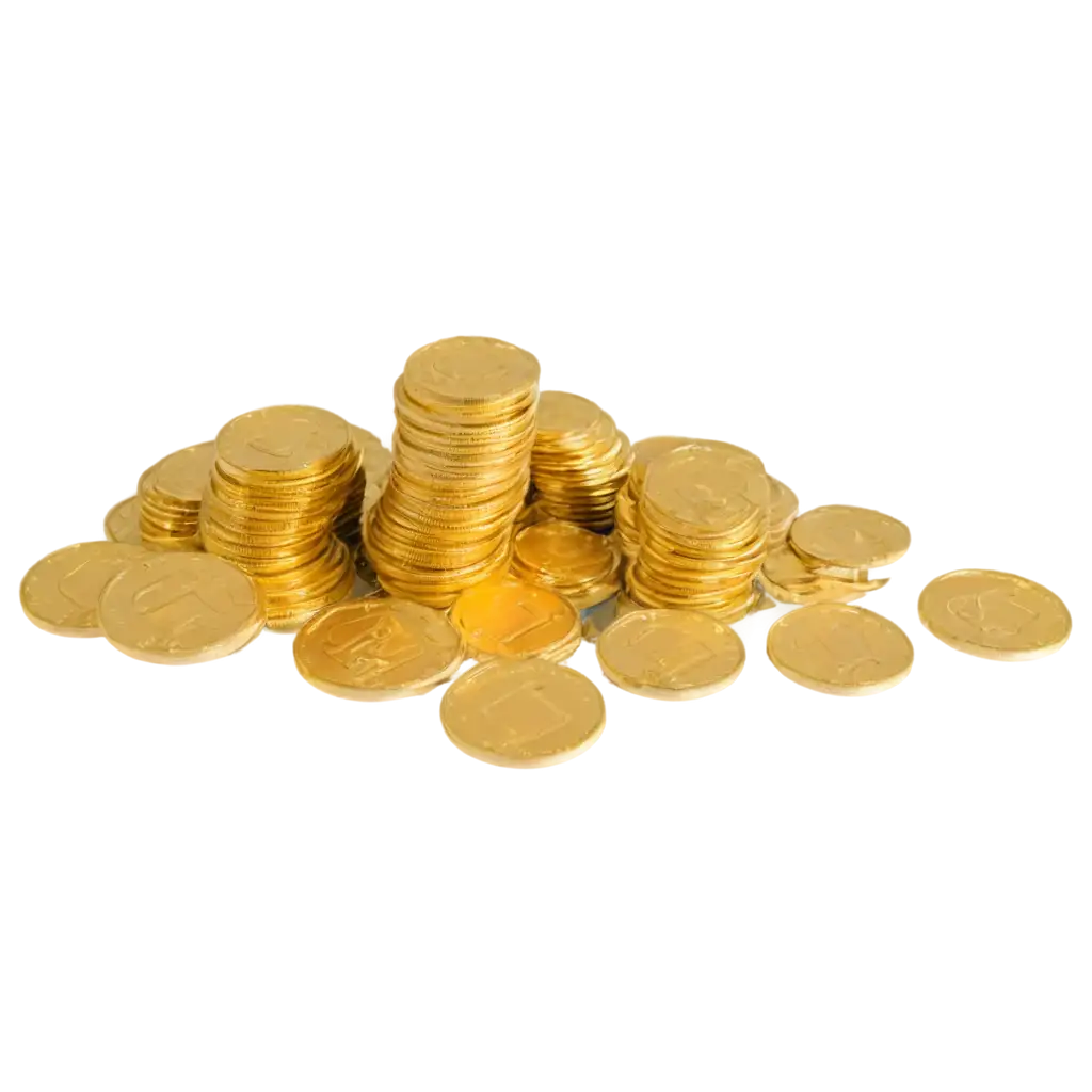 Many gold  coin