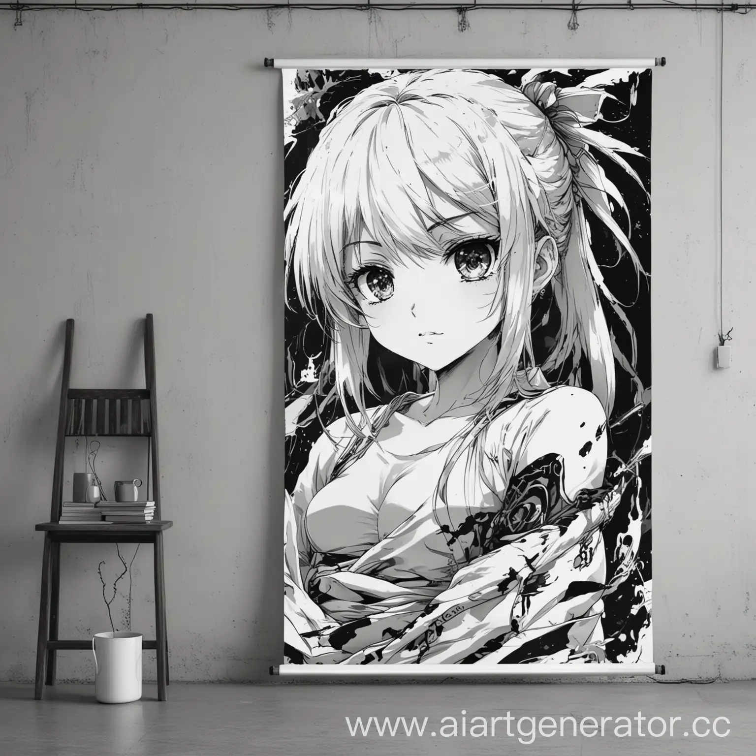 white&black anime manga banner