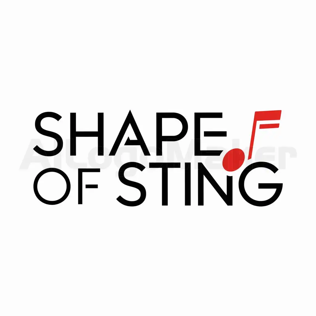 a logo design,with the text "Shape Of Sting", main symbol:Sting,Moderate,be used in Entertainment industry,clear background