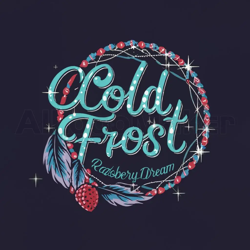 LOGO-Design-For-Cold-Frost-Blue-Razz-Dream-Emblem-on-a-Clear-Background