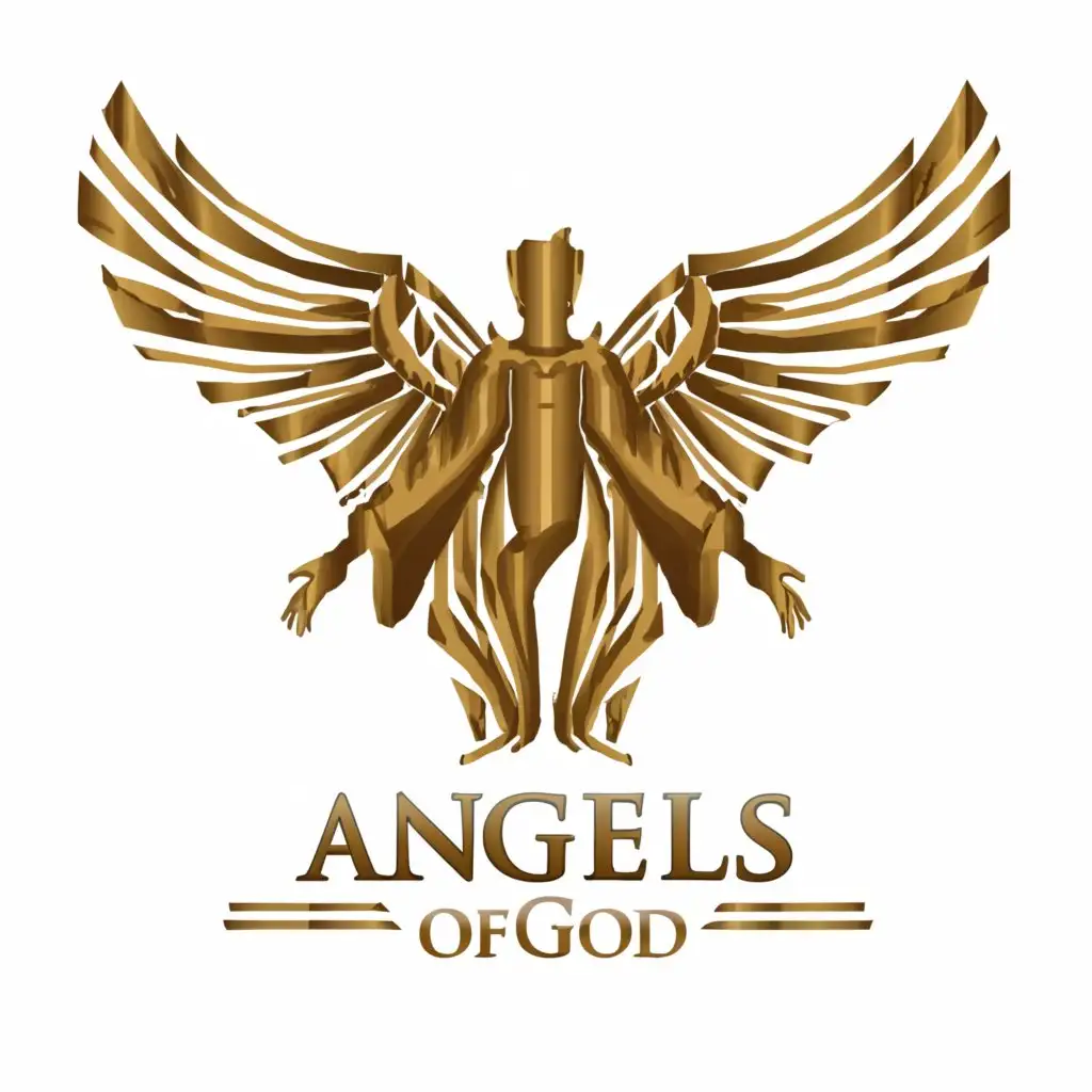 a logo design,with the text "AngelsOfGod", main symbol:Angel,swings,complex,be used in Religious industry,clear background