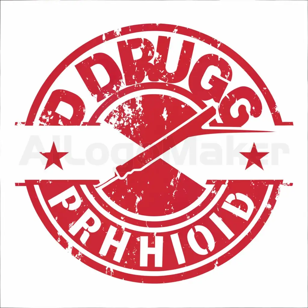 a logo design,with the text "Drug prohibition", main symbol:Anti-drug,Moderate,be used in Events industry,clear background