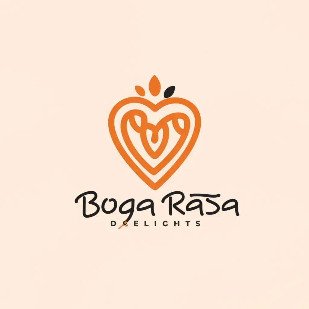 a logo design,with the text "Boga Rasa Delights", main symbol:Thank you,Minimalistic,be used in Home Family industry,clear background