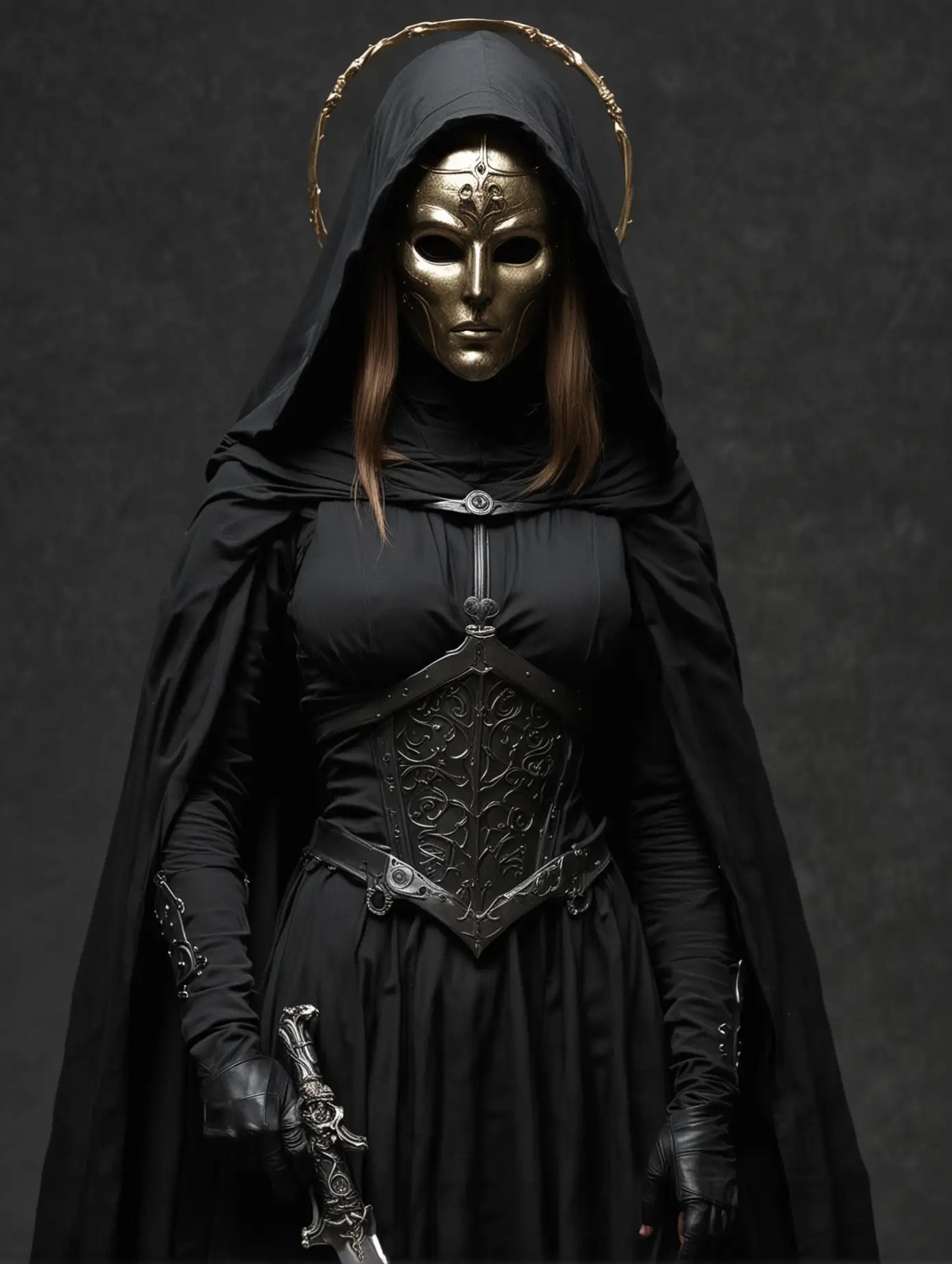 Mysterious-Sister-Bene-Gesserit-with-Halo-Disk-and-Sword