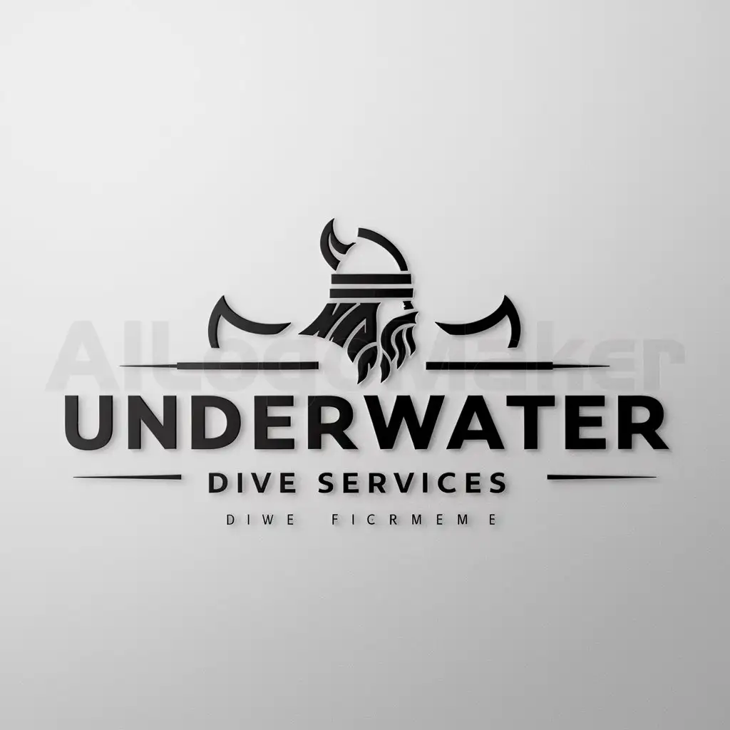 LOGO-Design-for-Underwater-Viking-Dive-Services-Bold-Viking-Symbol-on-Clear-Background