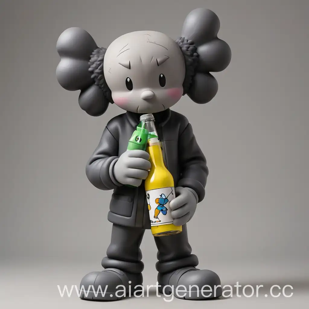 Comic-KAWS-Holding-a-Bottle-Urban-Pop-Art-Character-with-Unique-Style