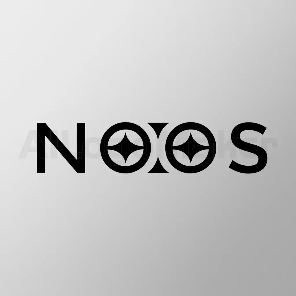 a logo design,with the text "NOOS", main symbol:just text,Moderate,clear background