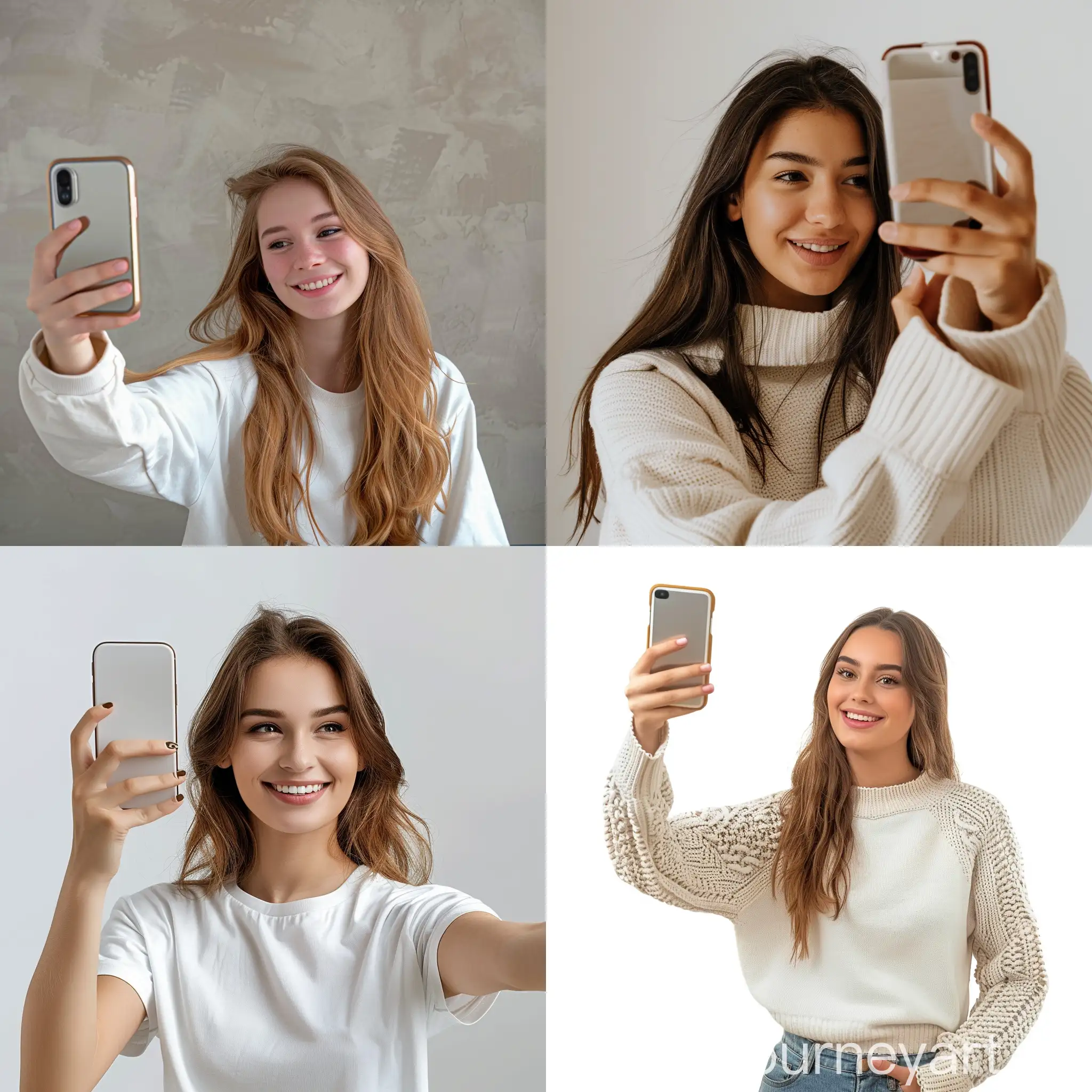 Young woman taking a selfie 
