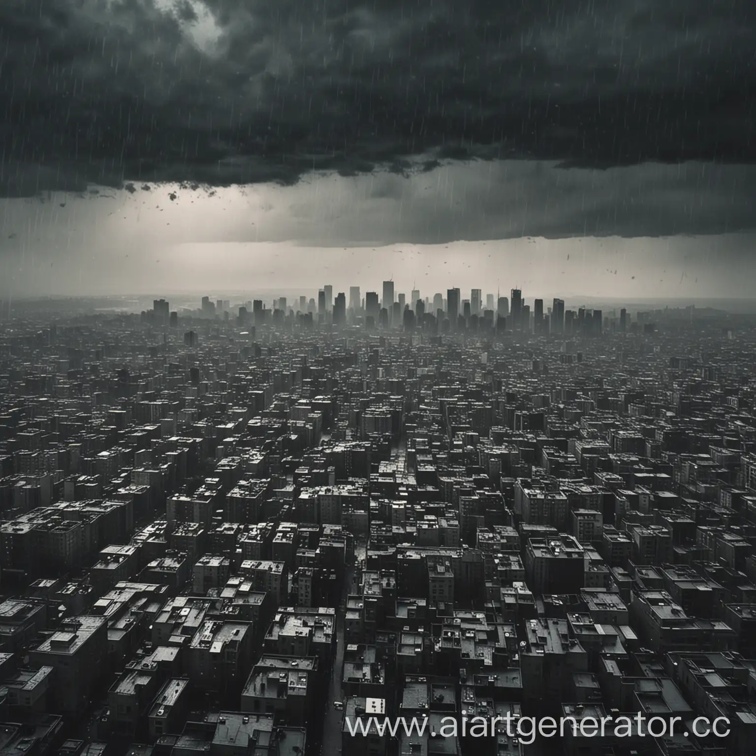 Gloomy-Rainy-Cityscape-with-Distant-Skyline