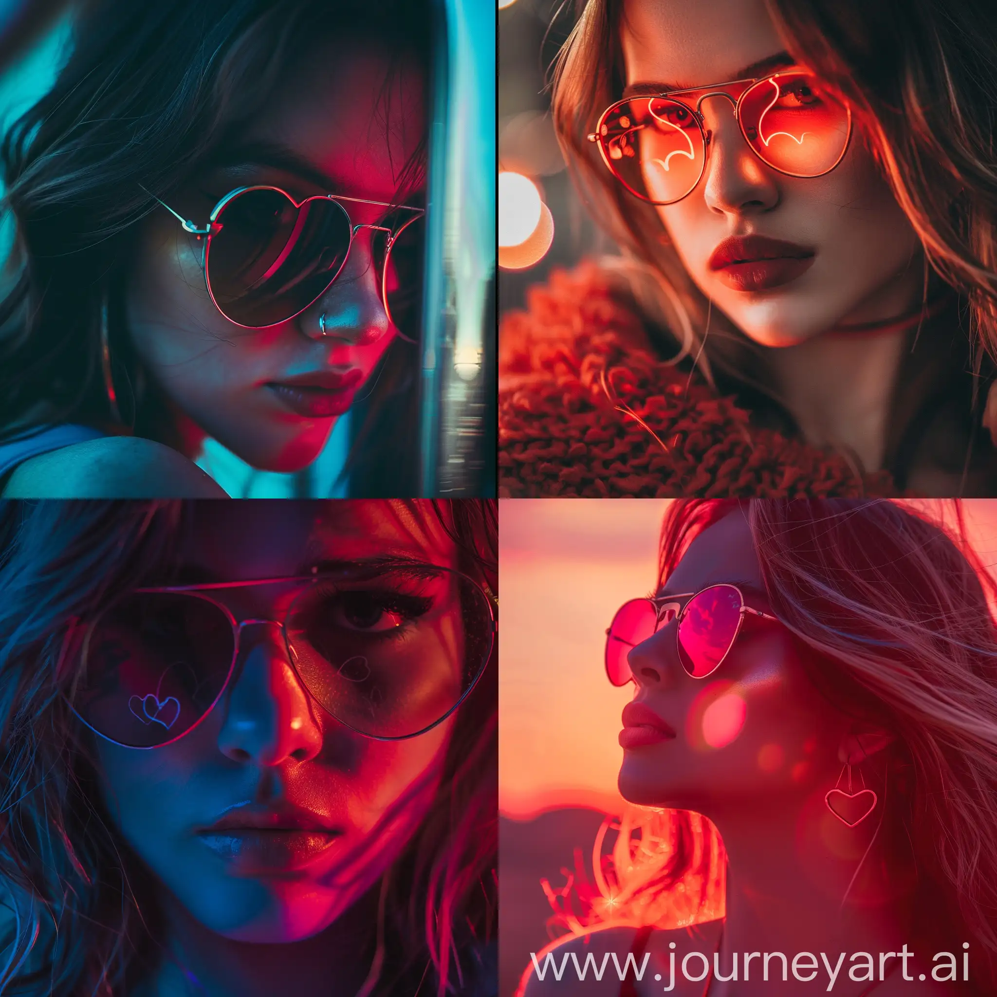 Girl-with-Heart-Sunglasses-Love-Vibes-Artwork