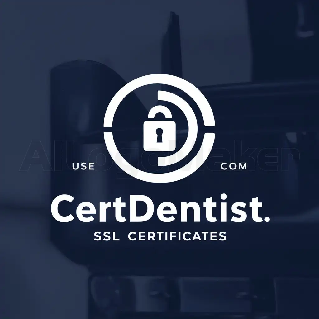 a logo design,with the text "Certdentist", main symbol:I need a minimalistic logo designed for Certdentist.com, a business focused on selling and hosting SSL certificates for customers of Tawk and WordPress sites. The logo will be primarily used on my own website. Key Requirements: - A minimalistic logo design - Utilization of the color scheme of Blue and White - The logo should be suitable for a business offering SSL certificates Ideal Skills and Experience: - Experience in designing minimalistic logos - Proficiency in using the color scheme of Blue and White - Understanding of SSL certificate services - Prior experience in creating logos for tech or security companies Please include your portfolio showcasing relevant samples of your work. A strong understanding of branding and an eye for detail will be highly valued. -No templates and all adobe files provided includeing .ai and png and design files. Intellectual property to transfer to myself after,Moderate,clear background