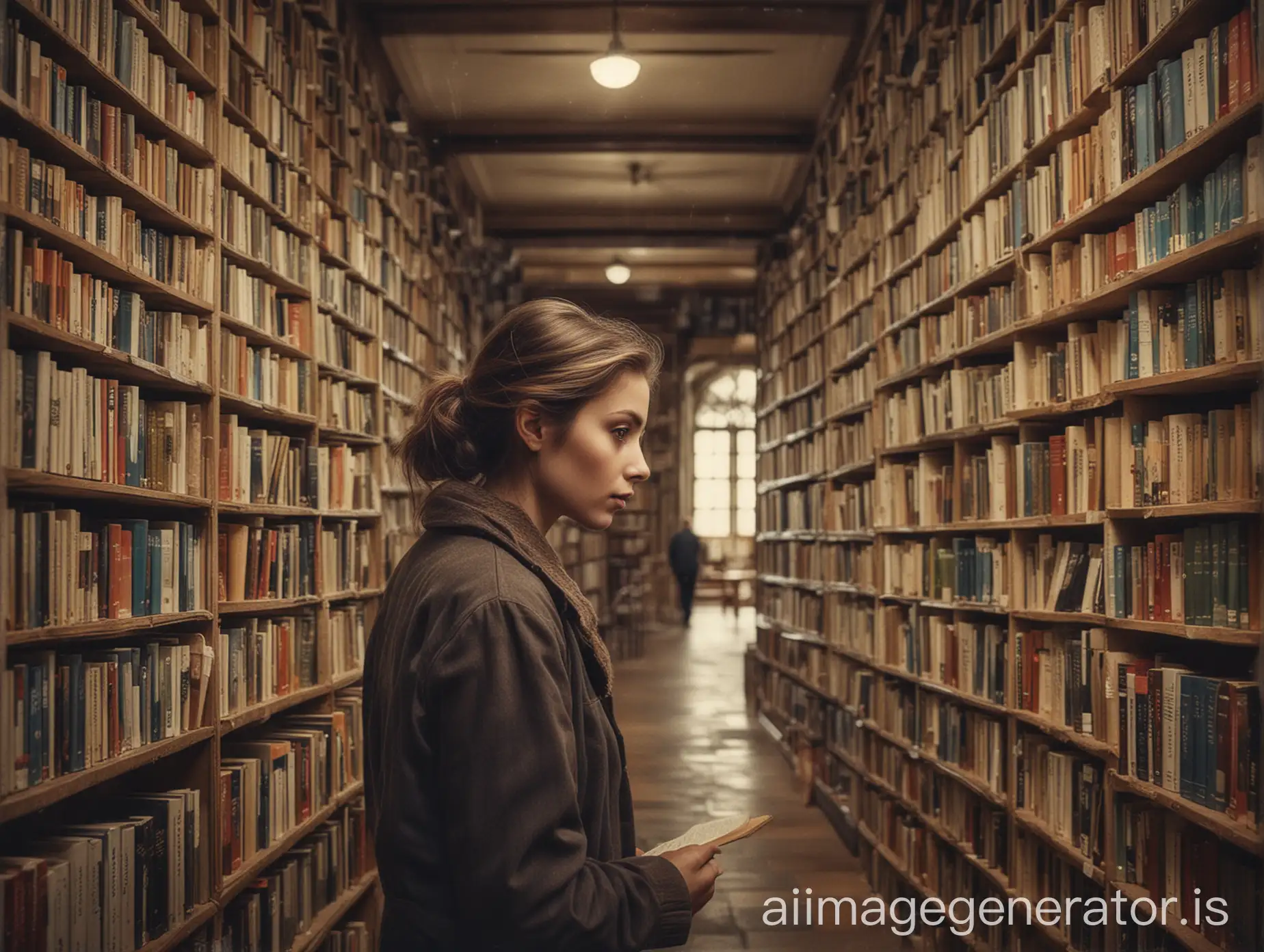 Focused-Memory-Expert-Standing-Before-Array-of-Knowledge