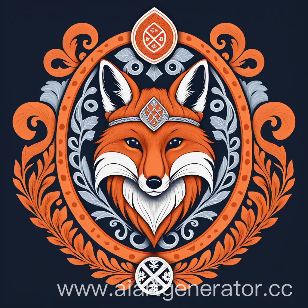 Scandinavian-Viking-Coat-of-Arms-with-Fox-Nordic-Heritage-and-Animal-Symbolism