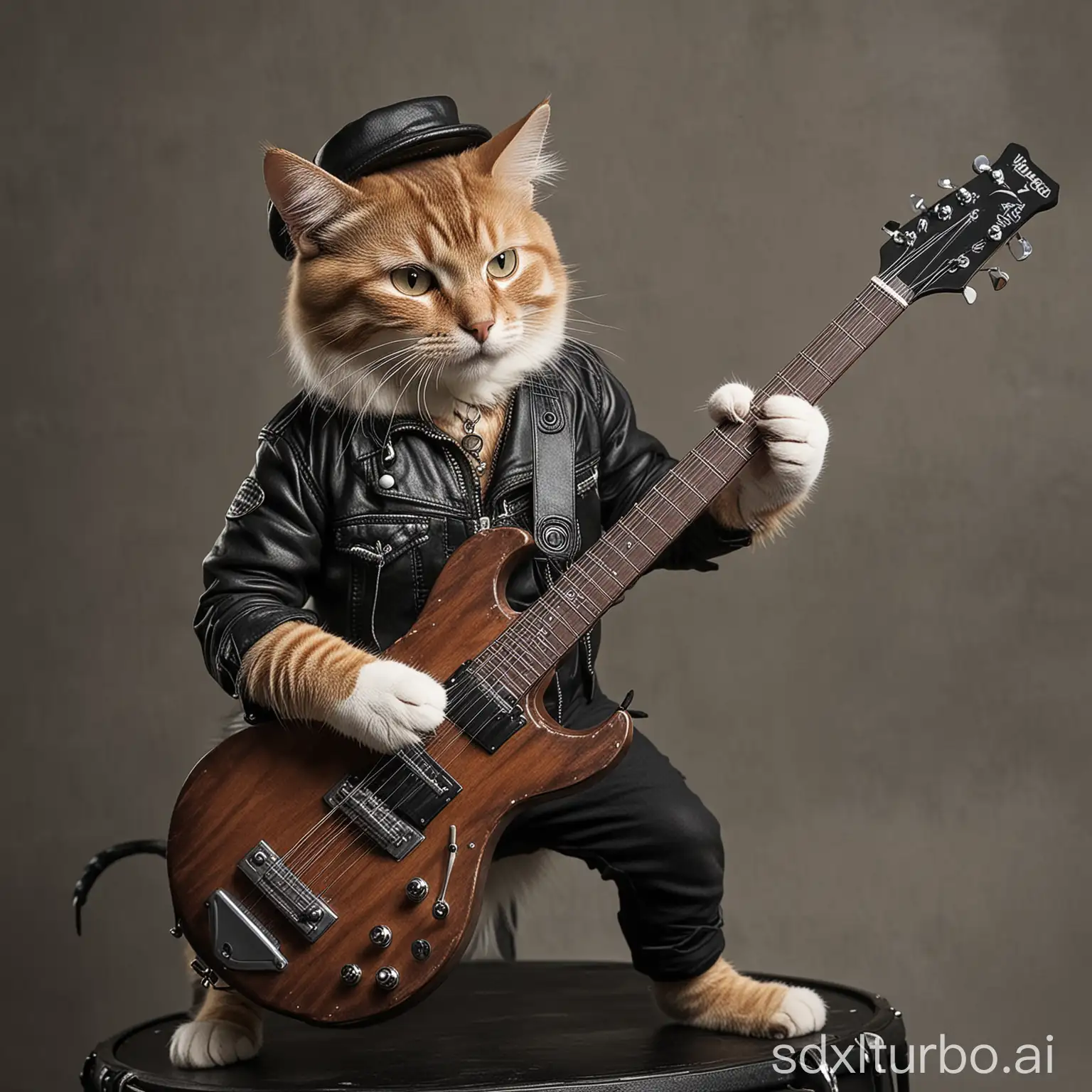 cat as a hard rocker