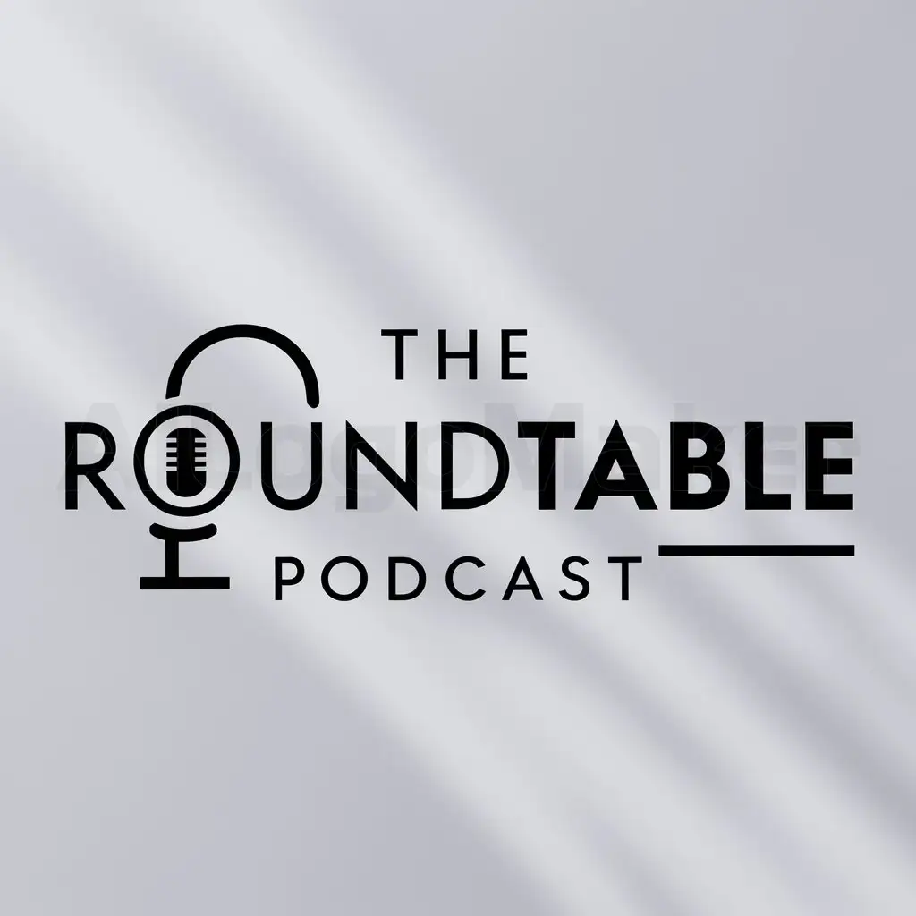 a logo design,with the text "The Roundtable Podcast", main symbol:letters,Moderate,clear background