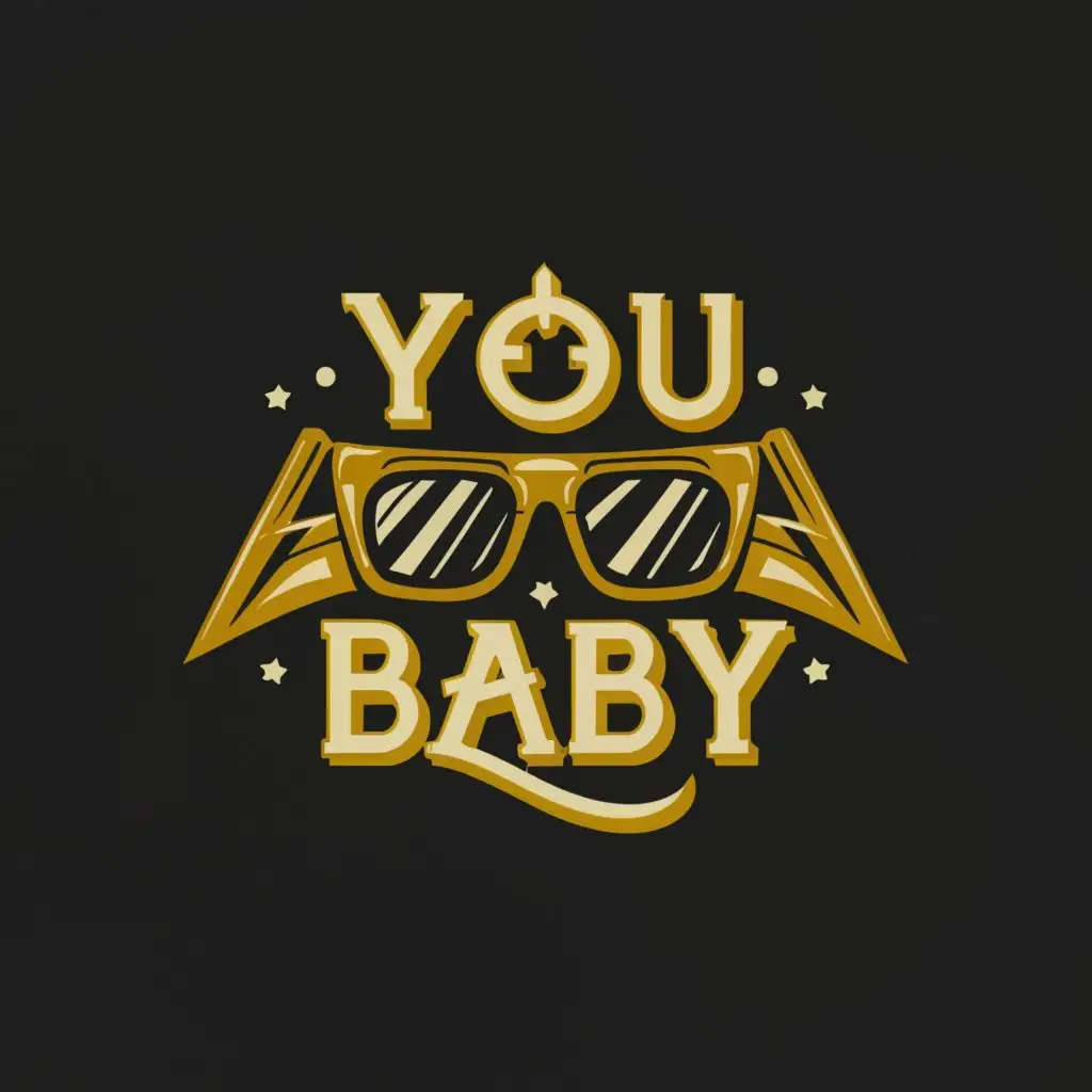 LOGO-Design-for-You-Got-a-Baby-Gang-Glasses-Symbolizing-Strength-and-Clarity-in-Dark-Industry