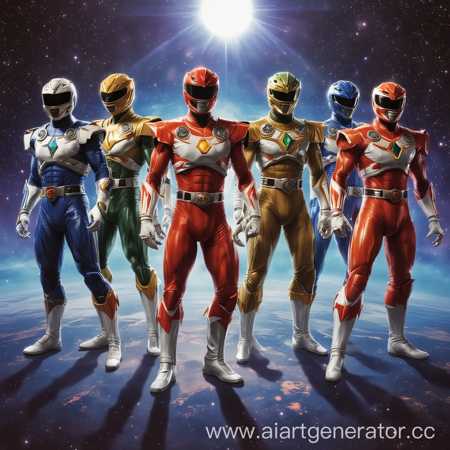 Six-Mighty-Morphin-Power-Rangers-in-Solar-Strike-Space-Battle