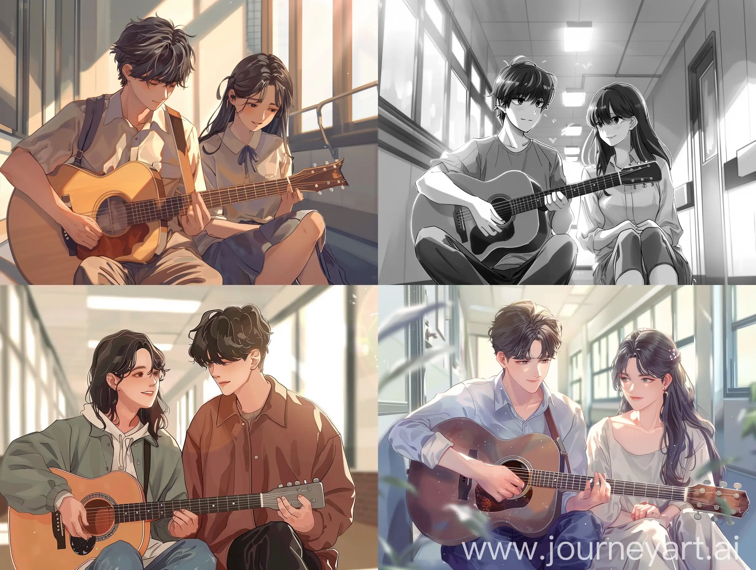 Campus-Couple-Serenaded-by-Guitar-Melodies