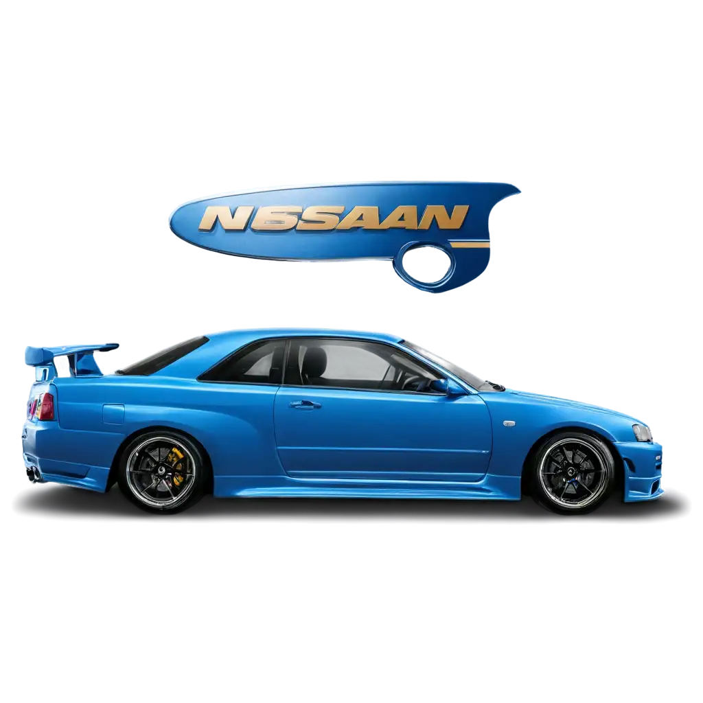 HighQuality-PNG-Image-Side-View-of-the-Blue-Nissan-Skyline-R34