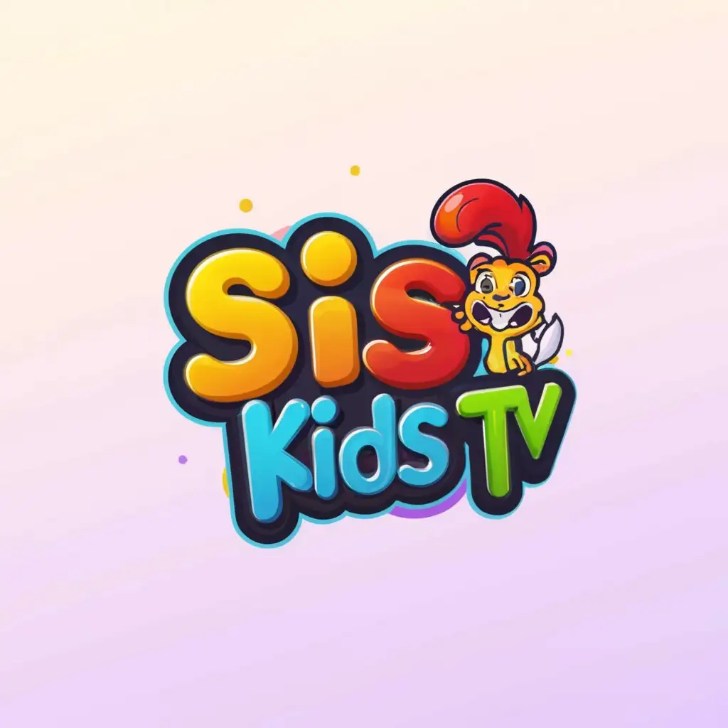a logo design,with the text "SiSi Kids TV", main symbol:The amusing animal, ,Moderate,be used in Education industry,clear background
