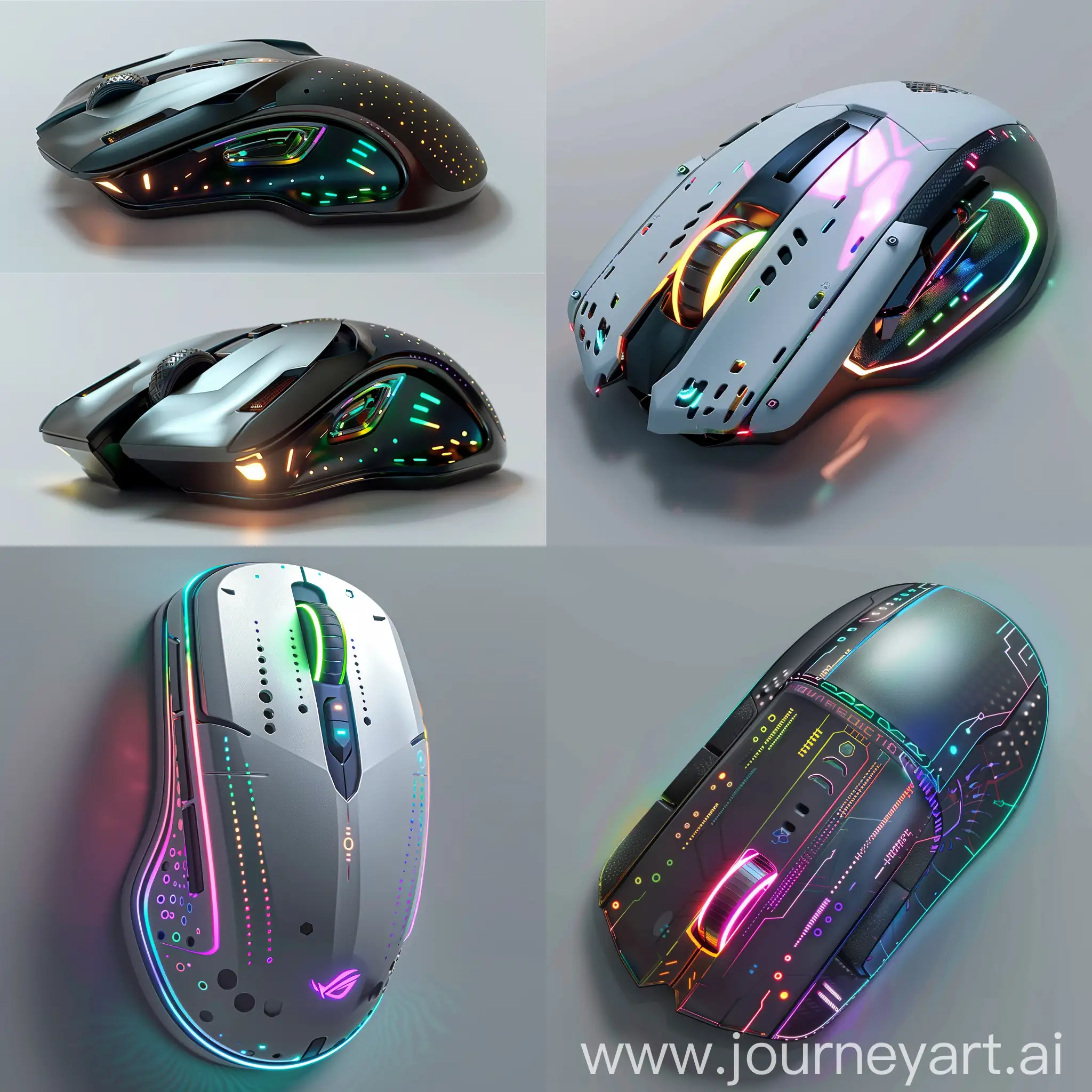 High-tech futuristic PC mouse, Adaptive Sensor Technology, Haptic Feedback Mechanism, Wireless Charging Module, Integrated AI Processor, Multifunctional Buttons, Ergonomic Shape Memory Components, RGB Lighting with Dynamic Effects, High-Durability Switches, Low-Latency Wireless Connectivity, Integrated Trackball or Touchpad, Nanoscale Sensors, Self-Healing Materials, Nanotube Enhanced Conductors, Molecular-Level Haptic Actuators, Nanoparticle Coatings, Advanced Energy Harvesting, Supercapacitors with Nanomaterials, Quantum Dot Display Indicators, Nano-Optomechanical Systems (NOMS), Microfluidic Cooling Systems, Ergonomic Contour Design, Customizable RGB Lighting, Touch-Sensitive Controls, High-Precision Scroll Wheel, Premium Material Finish, Magnetic Docking System, Interchangeable Side Panels, Ambidextrous Design, OLED Display, Anti-Slip Coating, Self-Cleaning Surface, Adaptive Surface Texture, Nano-Patterned Grip, Ultra-Thin Flexible Display, Photochromic Coating, Biometric Sensors, Temperature-Regulating Surface, Nano-Embedded Antimicrobial Coating, Transparent Nano-Composite Shell, Embedded Solar Cells, unreal engine 5 --stylize 1000