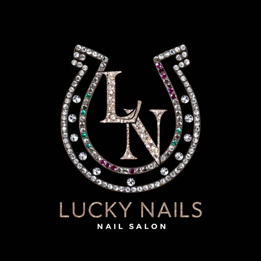 нарисуй лого для салона ногтей с название Lucky nails