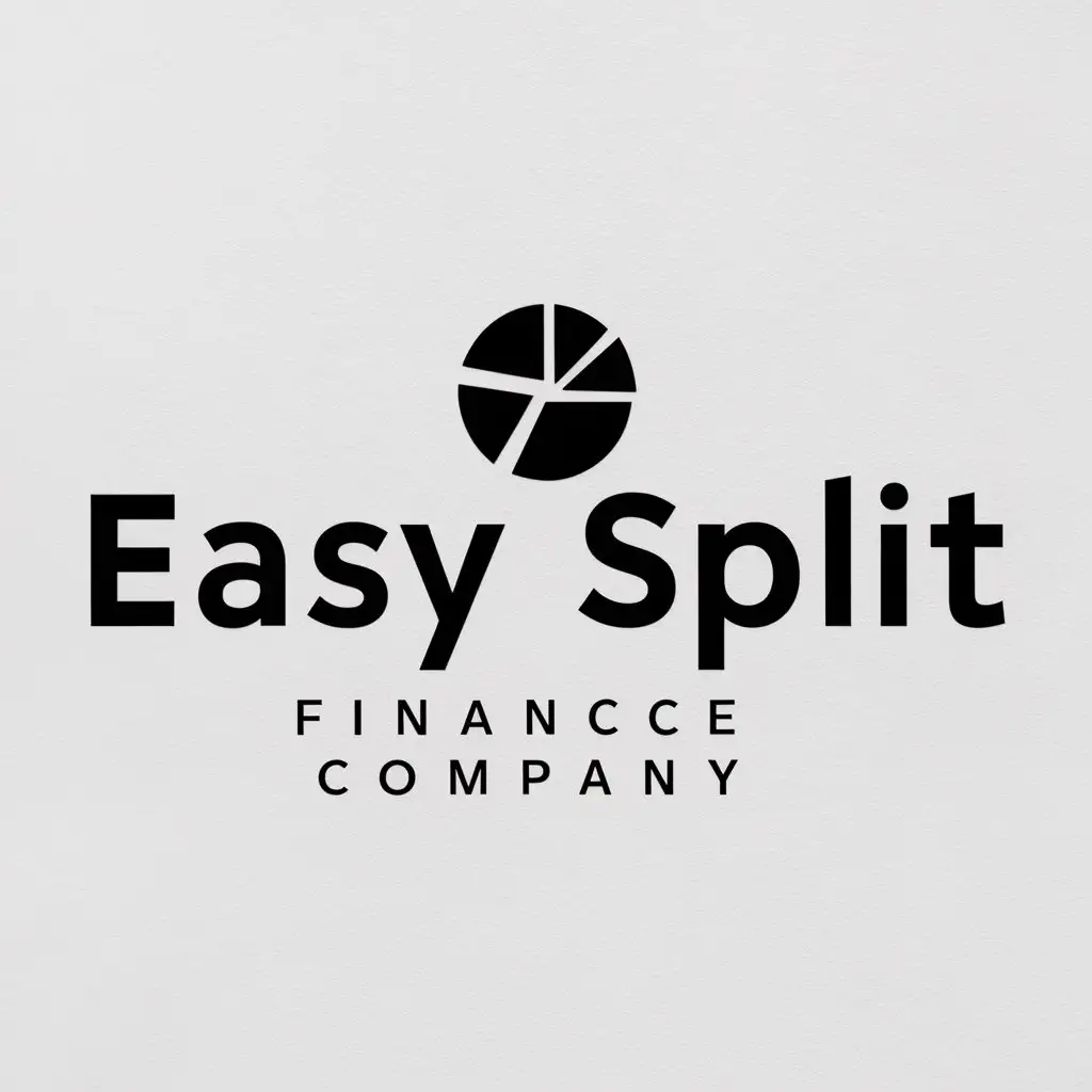 a logo design,with the text 'EASY SPLIT', main symbol:Pie Chart,Moderate,be used in Finance industry,clear background