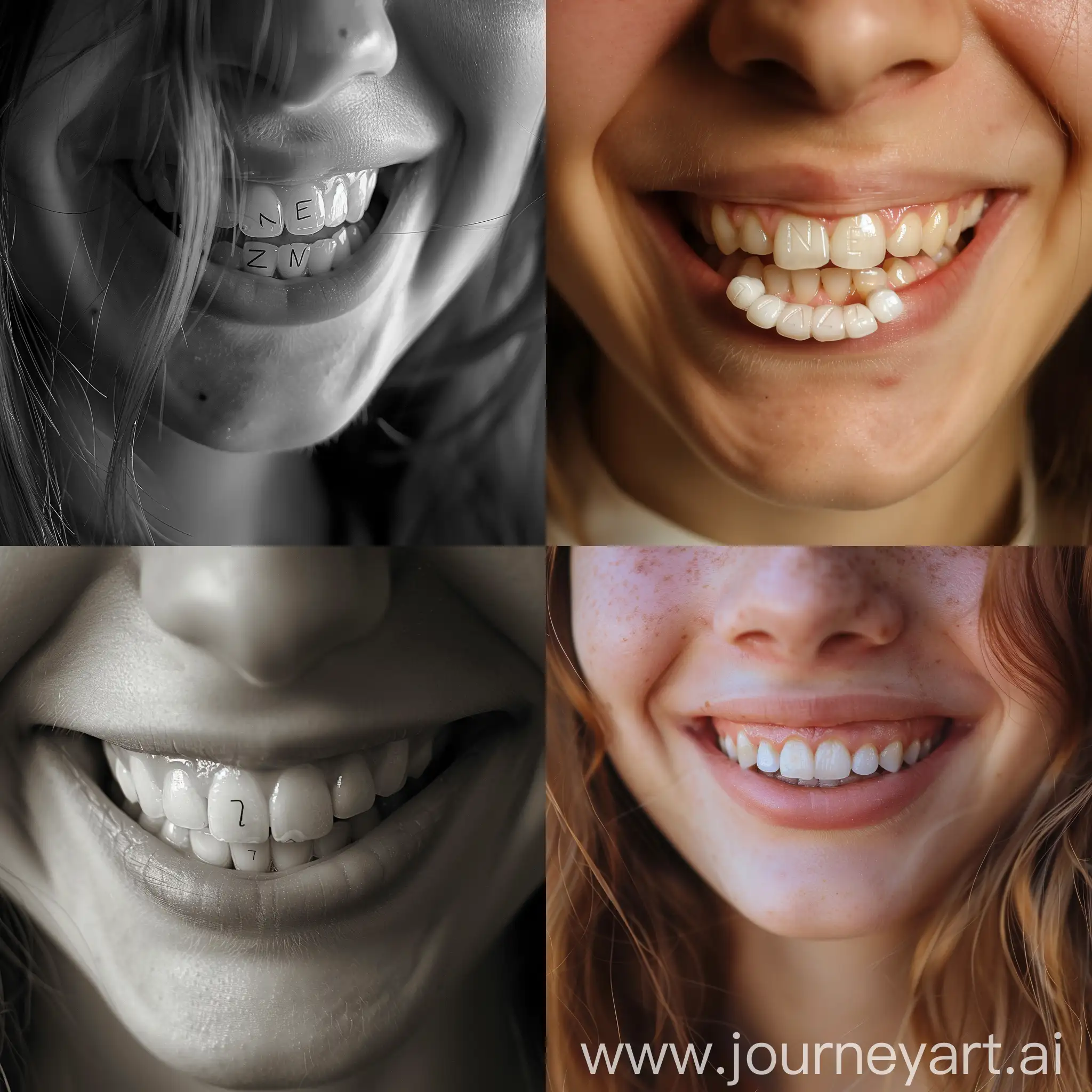 Young-Woman-Smiling-with-Custom-Letter-Teeth-CloseUp-Portrait