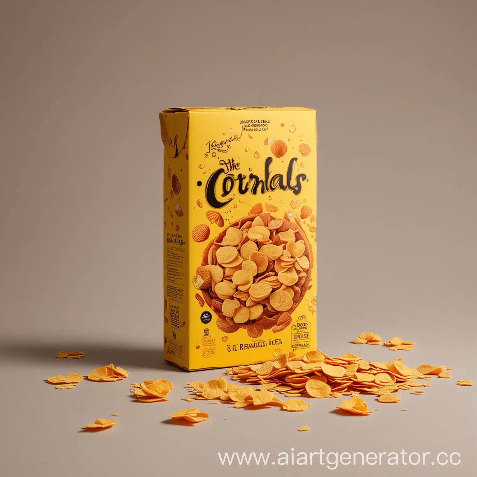 Vibrant-CornFlakes-Cereal-Box-with-Colorful-Cardboard-Packaging