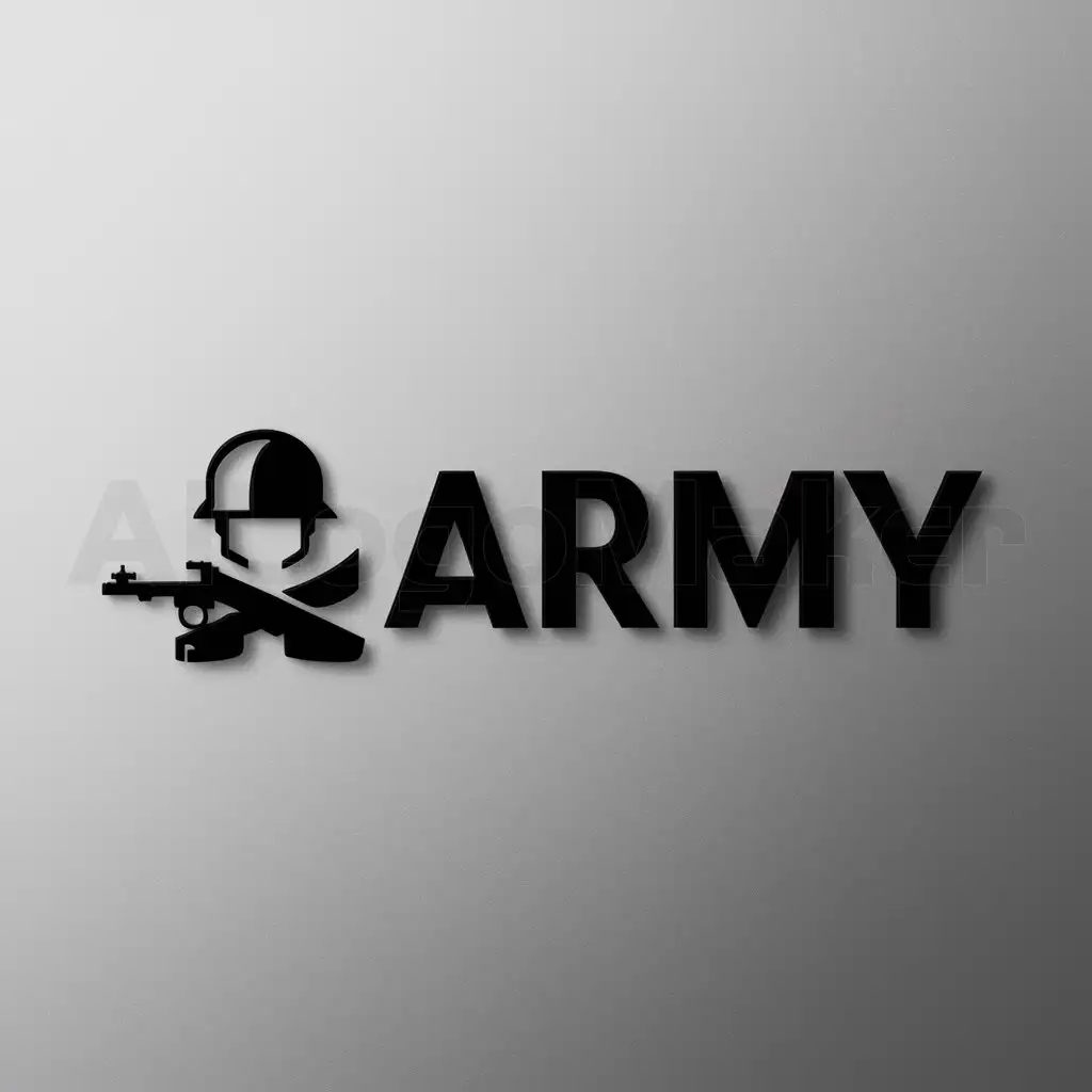 a logo design,with the text "Army", main symbol:Army,Moderate,clear background