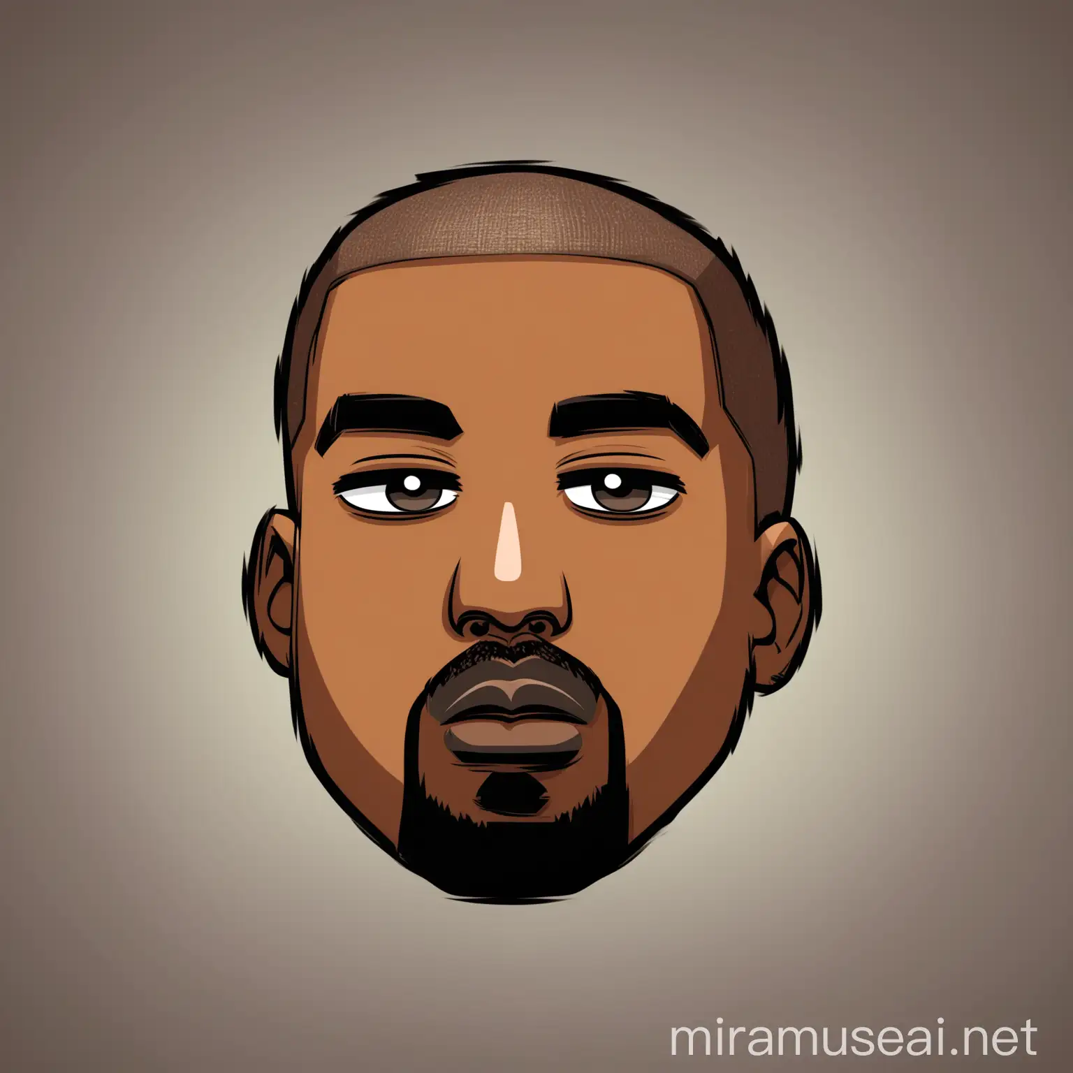 Cartoon Portrait of Kanye West Icon