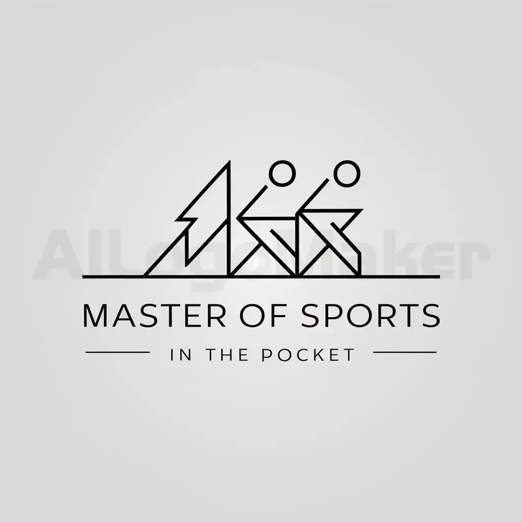 Logo-Design-for-Master-of-Sports-in-the-Pocket-Geometric-Figures-with-Minimalistic-Style