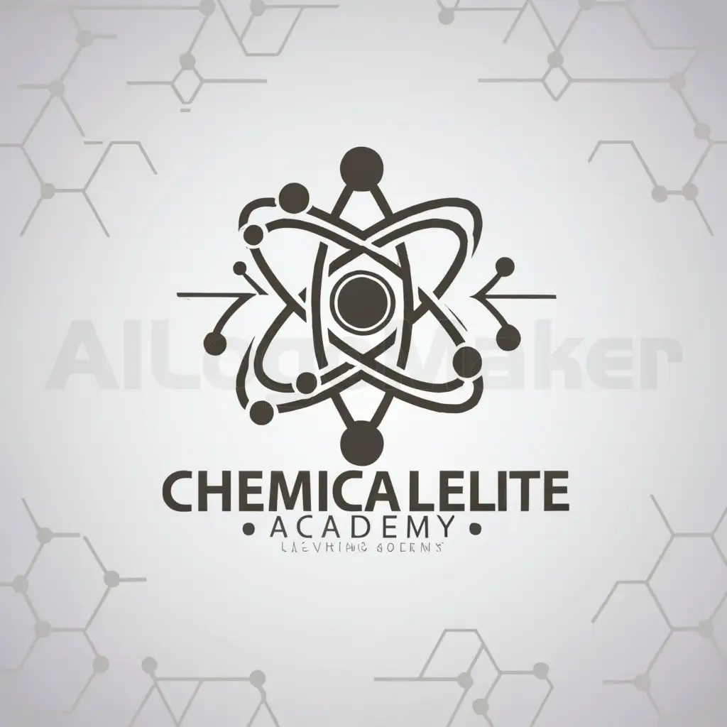 a logo design,with the text ""Chemical Elite Academy”!", main symbol:Atoms,complex,be used in Education industry,clear background