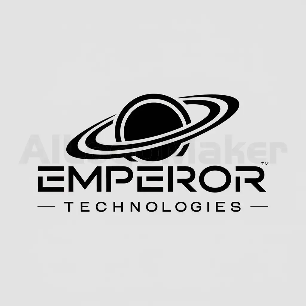 a logo design,with the text "Emperor Technologies", main symbol:Saturn Rings,Moderate,be used in Construction industry,clear background