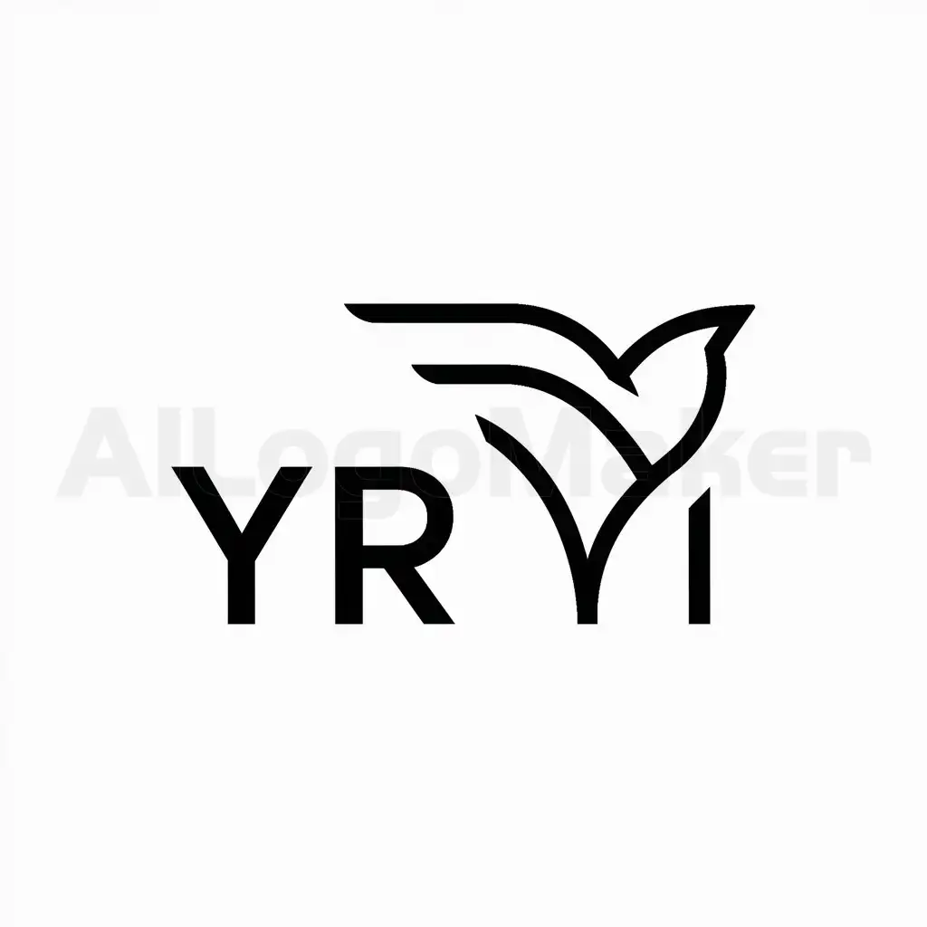 a logo design,with the text "YR", main symbol:fei yi,Minimalistic,be used in Technology industry,clear background